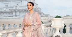 Unstitched Embroidered Chiffon Suit