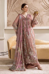 Tea Pink – Embroidered Chiffon 3-Piece Suit