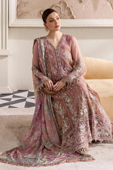 Tea Pink – Embroidered Chiffon 3-Piece Suit