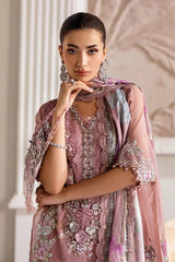 Tea Pink – Embroidered Chiffon 3-Piece Suit